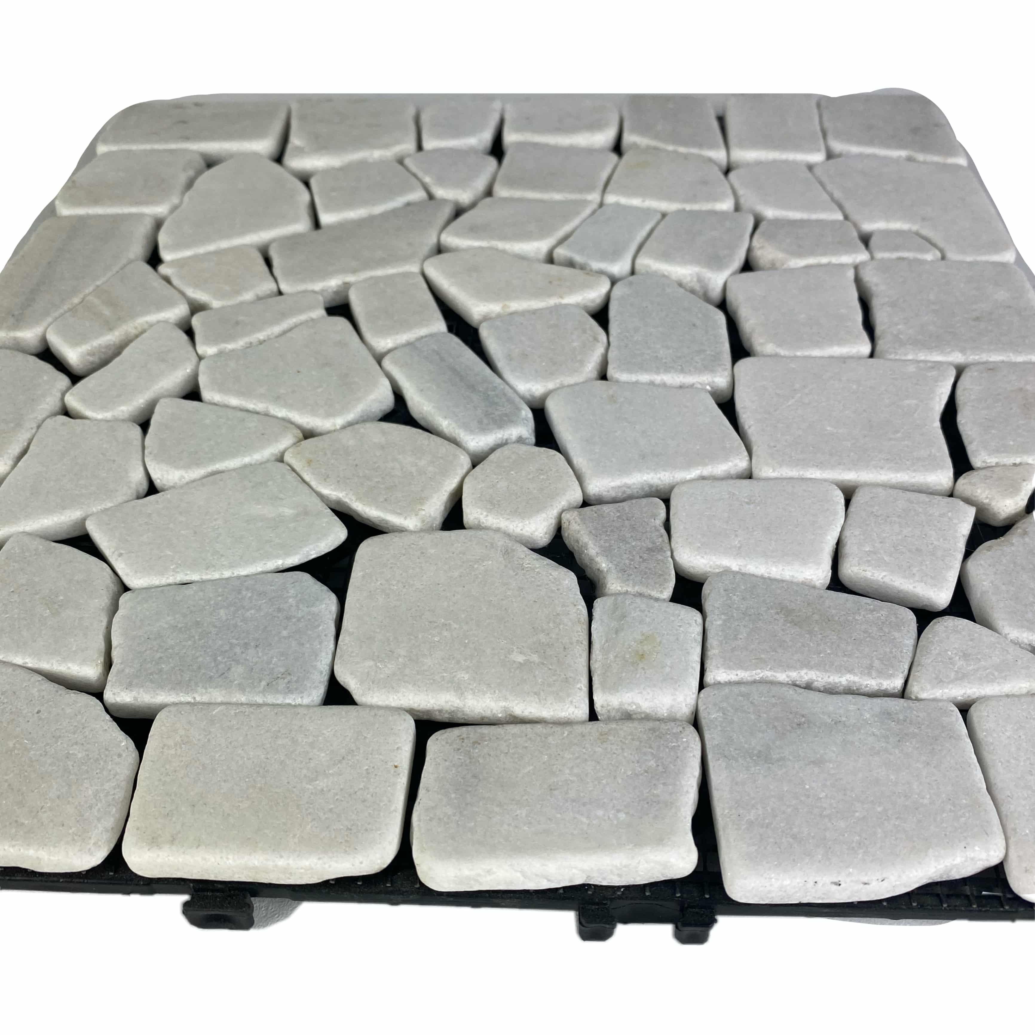 Baldosa decorativa desmontable de piedra blanca natural