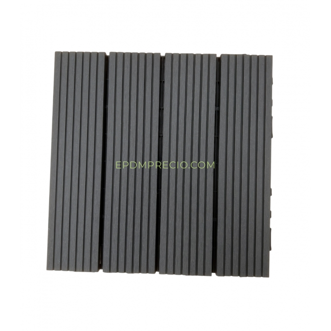 Baldosa WPC sistema click DARK 30x30 1