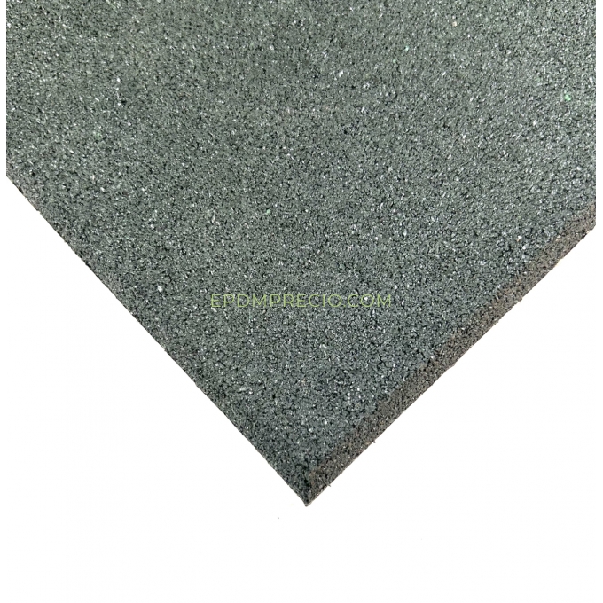 Loseta caucho maciza gimnasio 1000x1000x15mm verde 1