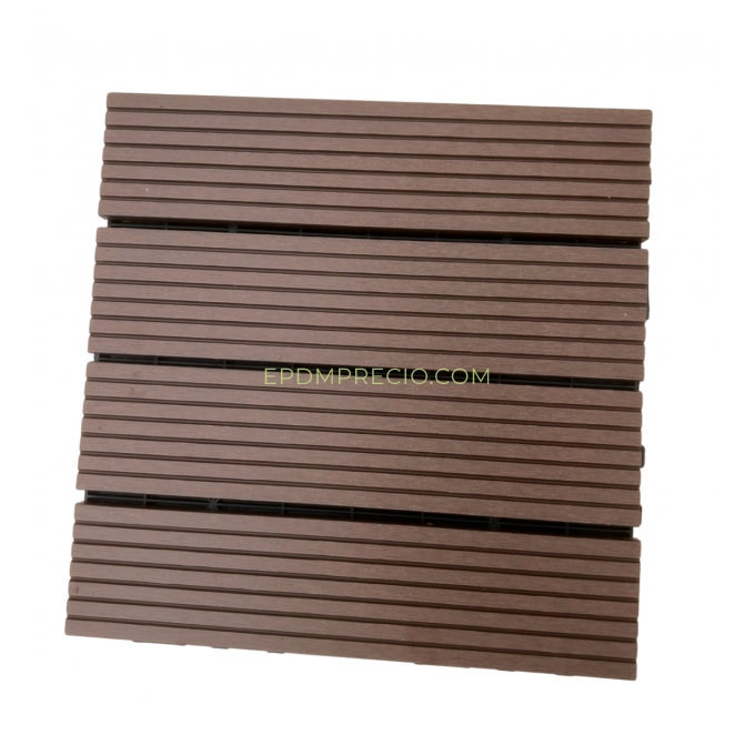 Baldosa WPC sistema click COFFEE 30x30 1