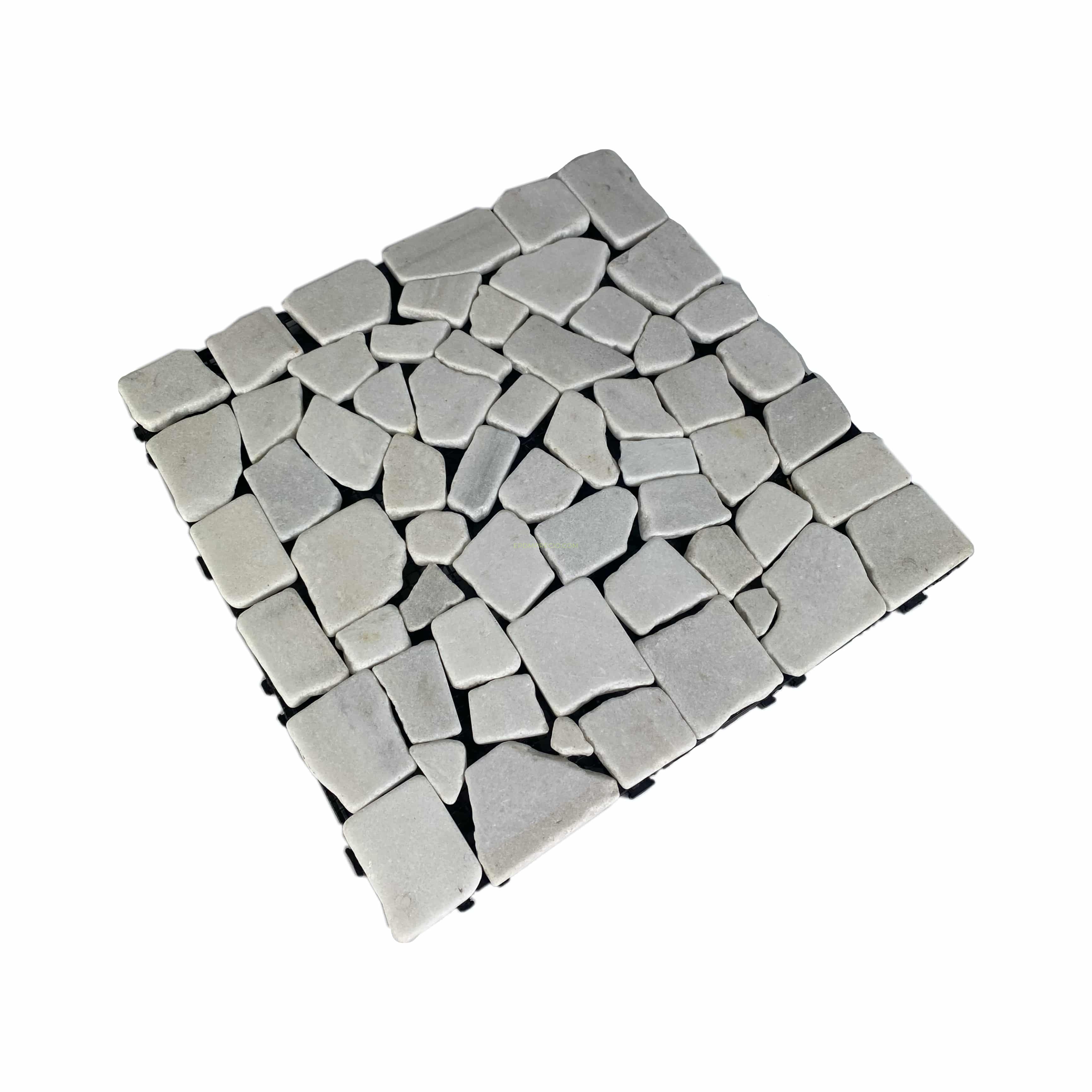 Baldosa decorativa desmontable de piedra blanca natural