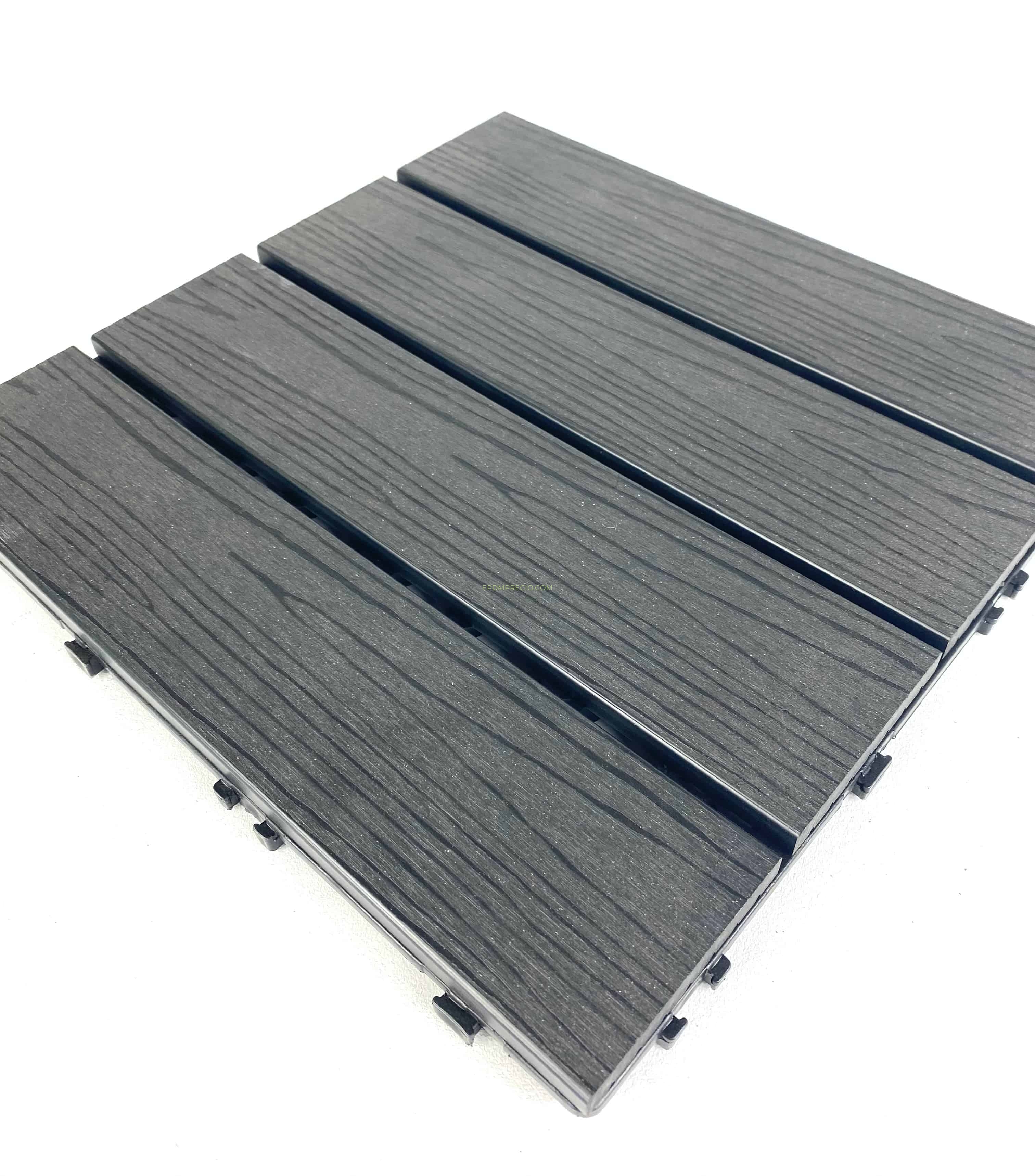 Baldosa decorativa para jardín desmontables listón oscuro